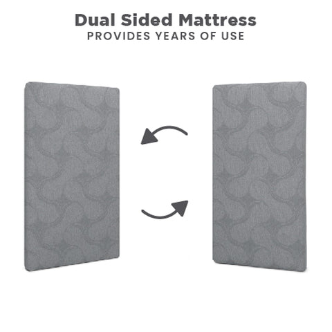 Delta Children Snooze 4-inch base foam provides durable support.