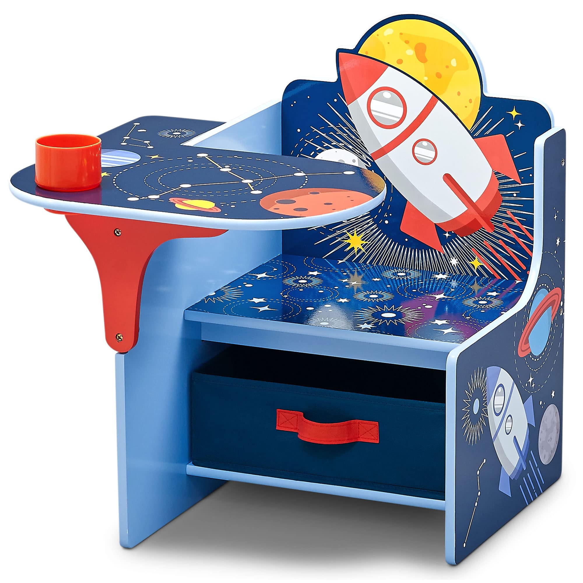 Delta Children Space Adventures chair desk assembly view showing kid-friendly setup