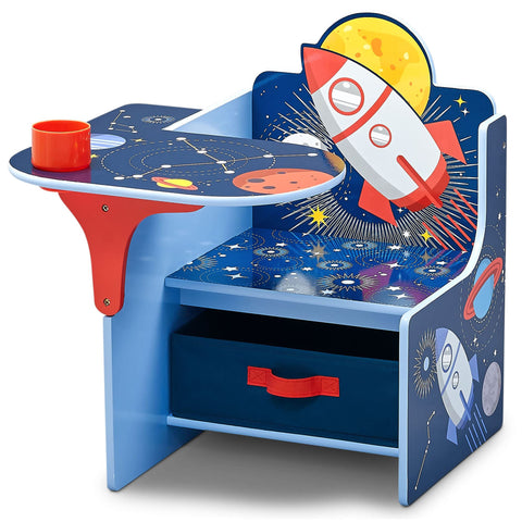Delta Children Space Adventures chair desk assembly view showing kid-friendly setup