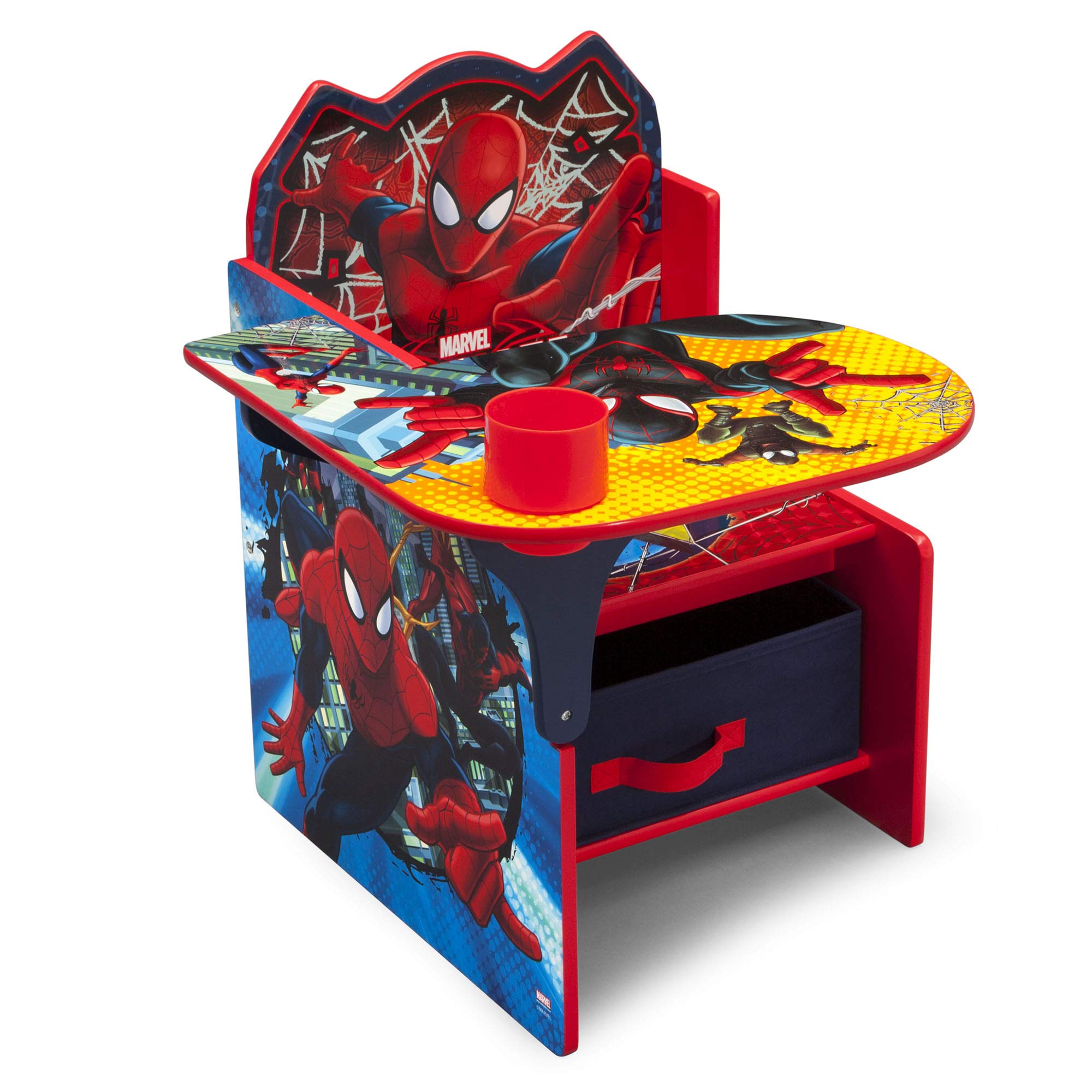 Delta Children Spider-Man chair desk ideal for homeschooling and creative play.