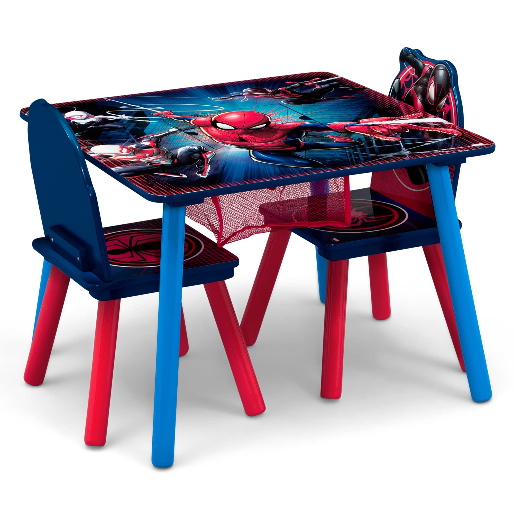 Delta Children Spider-Man chairs show colorful Spider-Man graphics