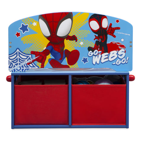 Delta Children Spidey bench playroom setting as space-saving furniture