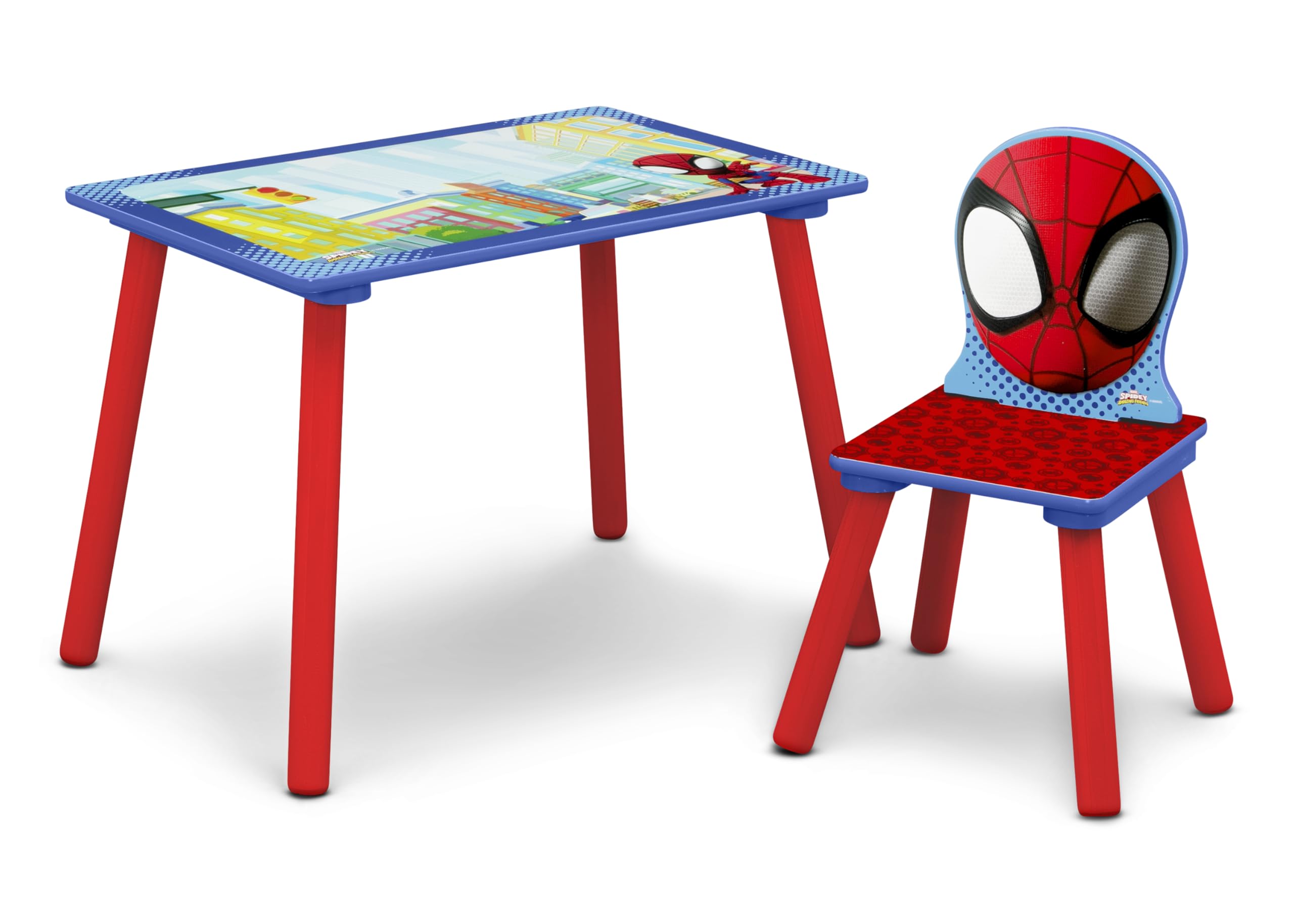 Delta Children Spidey bed with built-in guardrails for safety