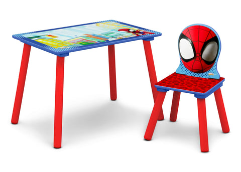 Delta Children Spidey bed with built-in guardrails for safety