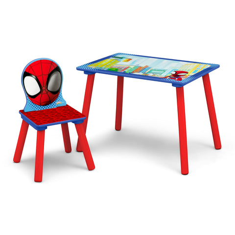 Delta Children Spidey chair back view; durable construction.