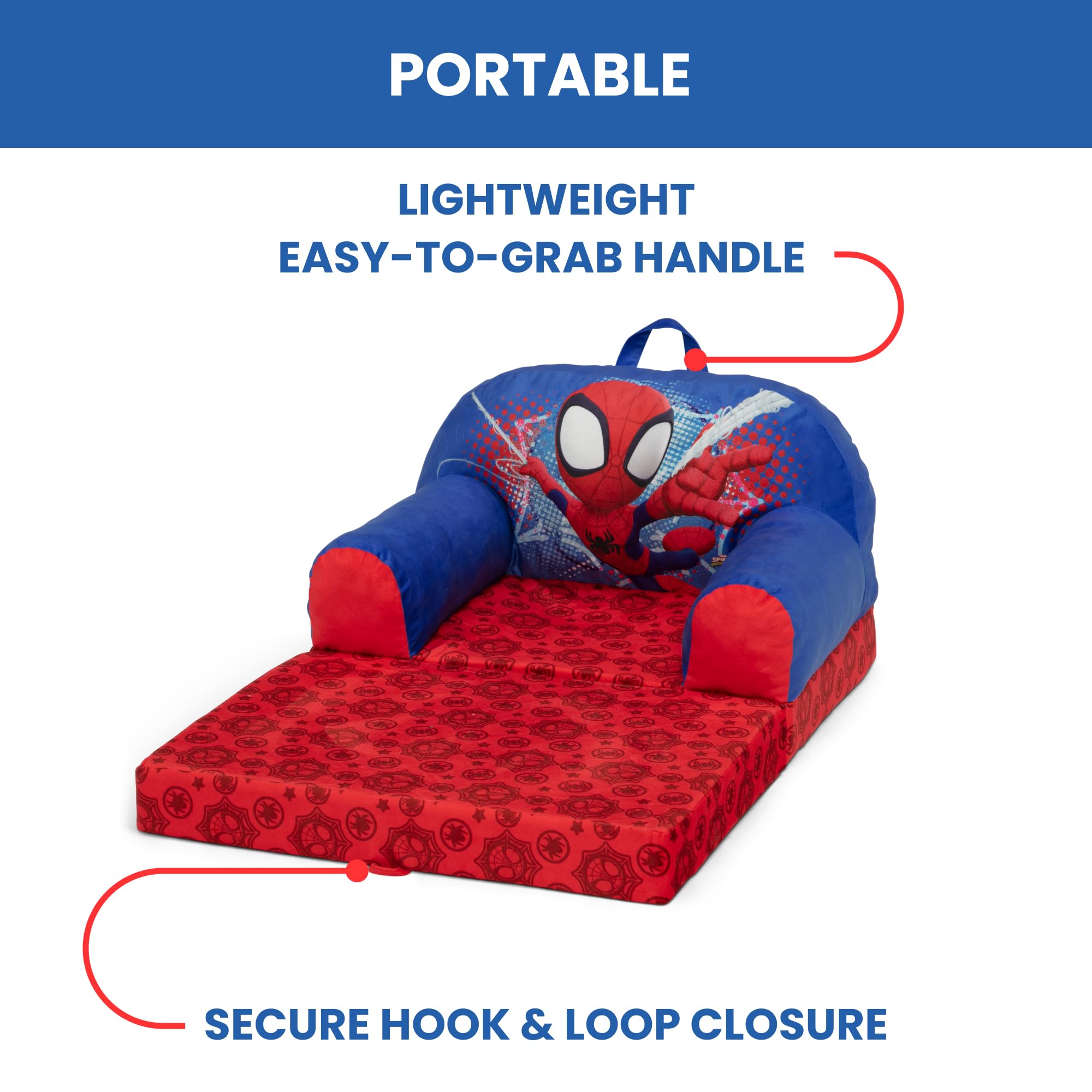 Delta Children Spidey Cozee Buddy compact dimensions fit small spaces