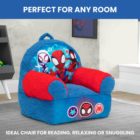 Spot-clean friendly fabric of the Delta Children chair
