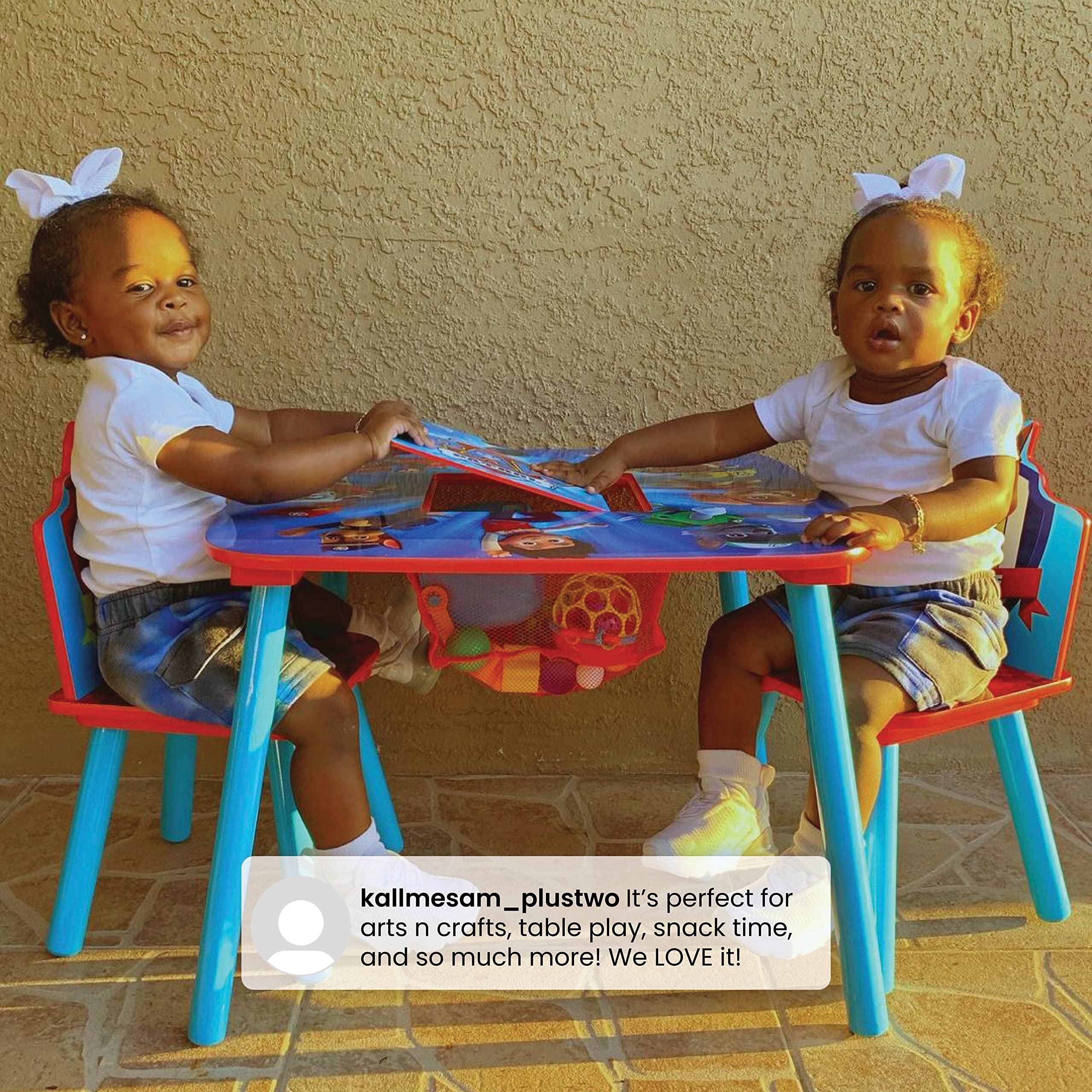 Delta Children table dimensions 24in x 24in x 17.72in fit compact rooms.