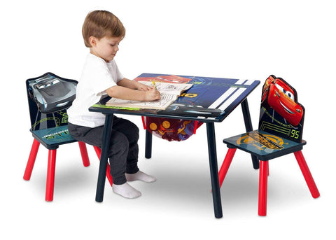Delta Children table's scratch-resistant finish keeps colors vibrant during daily use.
