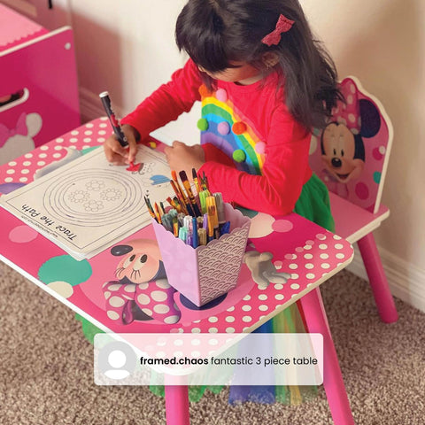 Delta Children retractable-top toy box ready for quick cleanup and storage