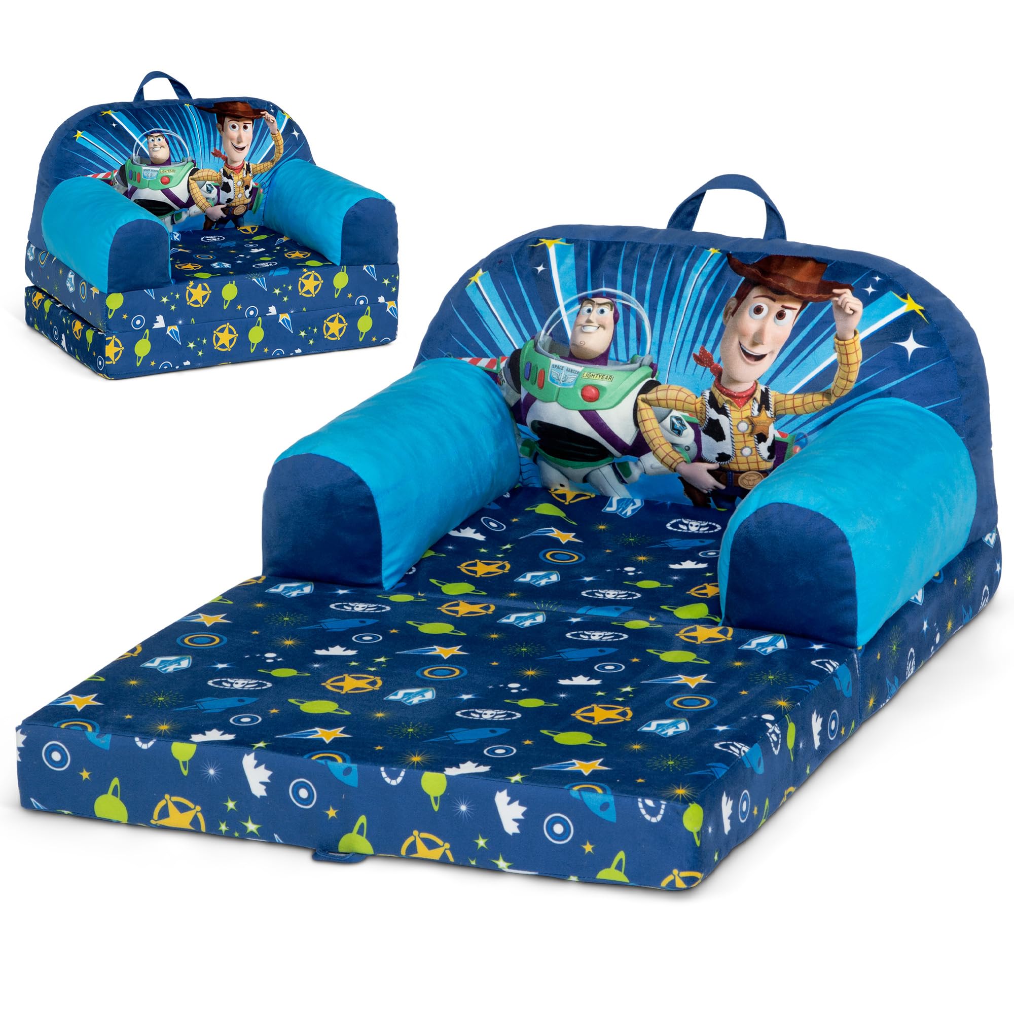 Delta Children Toy Story Cozee Buddy flip-out chair blue for cozy reading