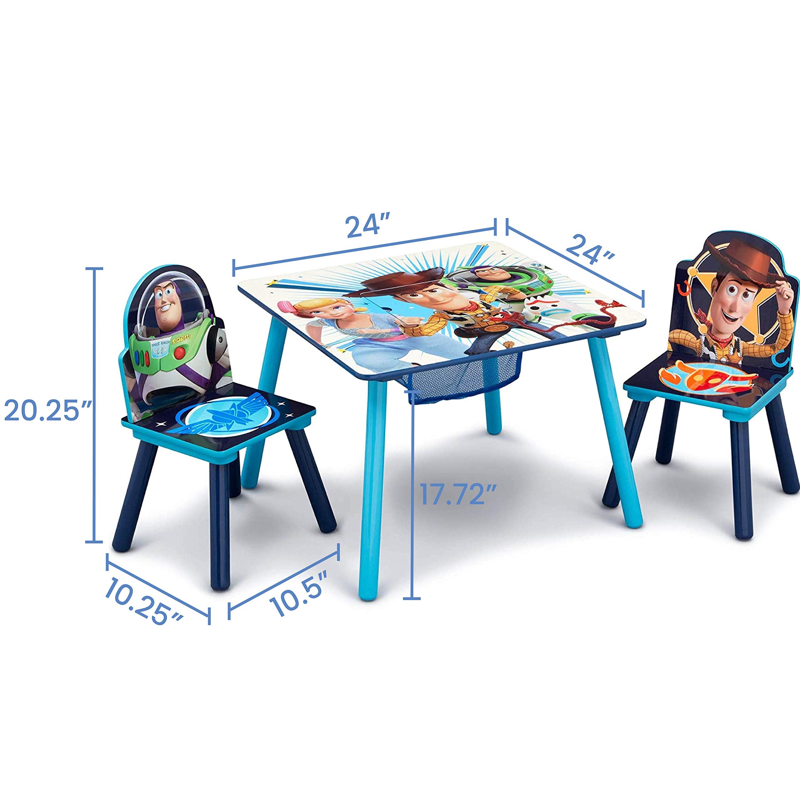 Delta Children two chairs storage set ideal for playtime organization