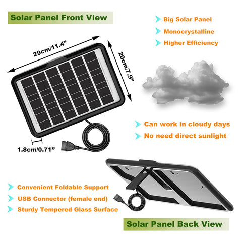DELUMEE 18W solar panel capturing daylight for portable power.