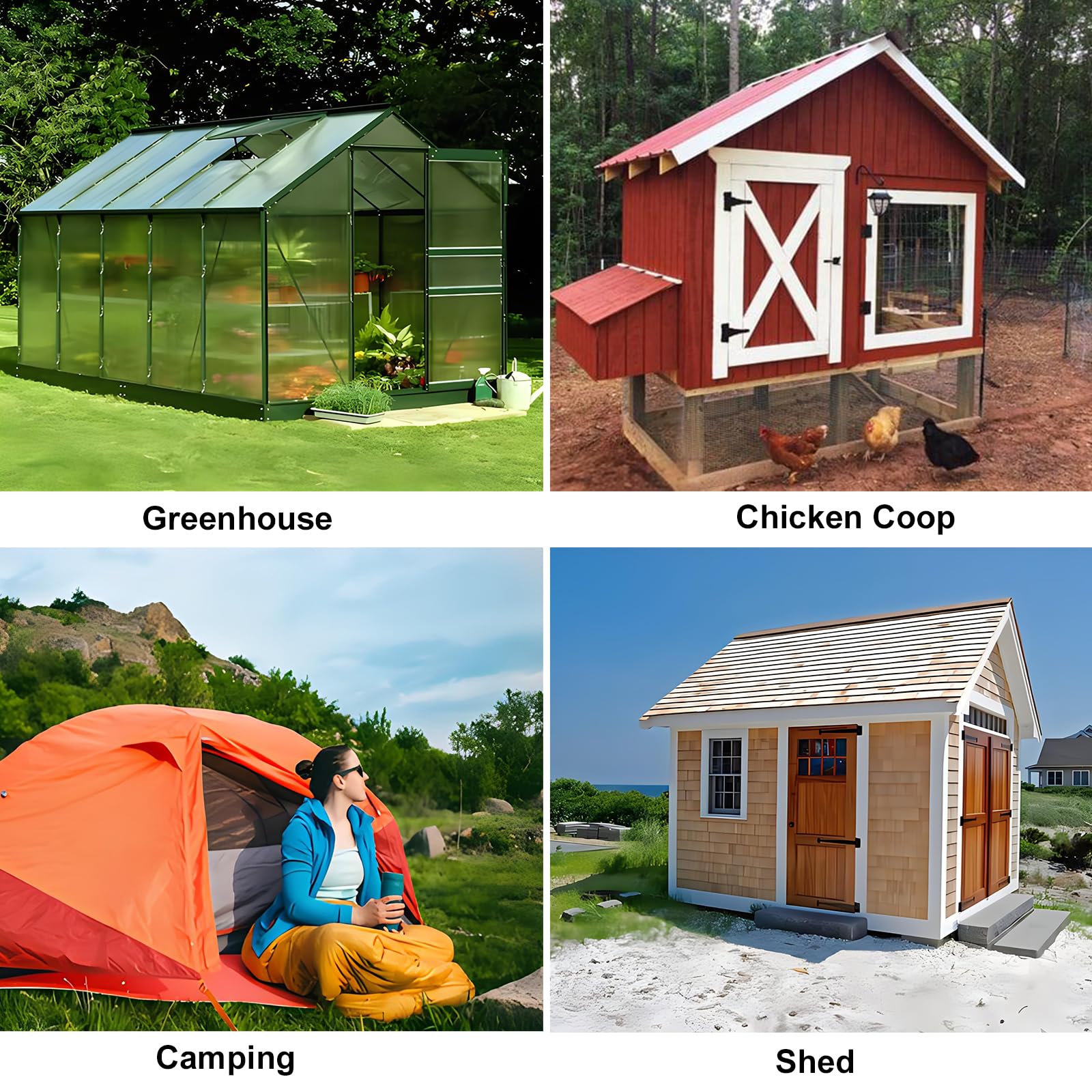 DELUMEE versatile ventilation for greenhouse, attic, coop, or camping.