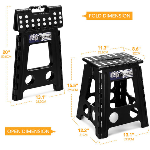Delxo 16-inch stool supports up to 400 lbs for adult use