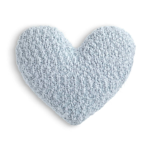 DEMDACO weighted heart pillow close-up shows handmade stitching and plush texture.