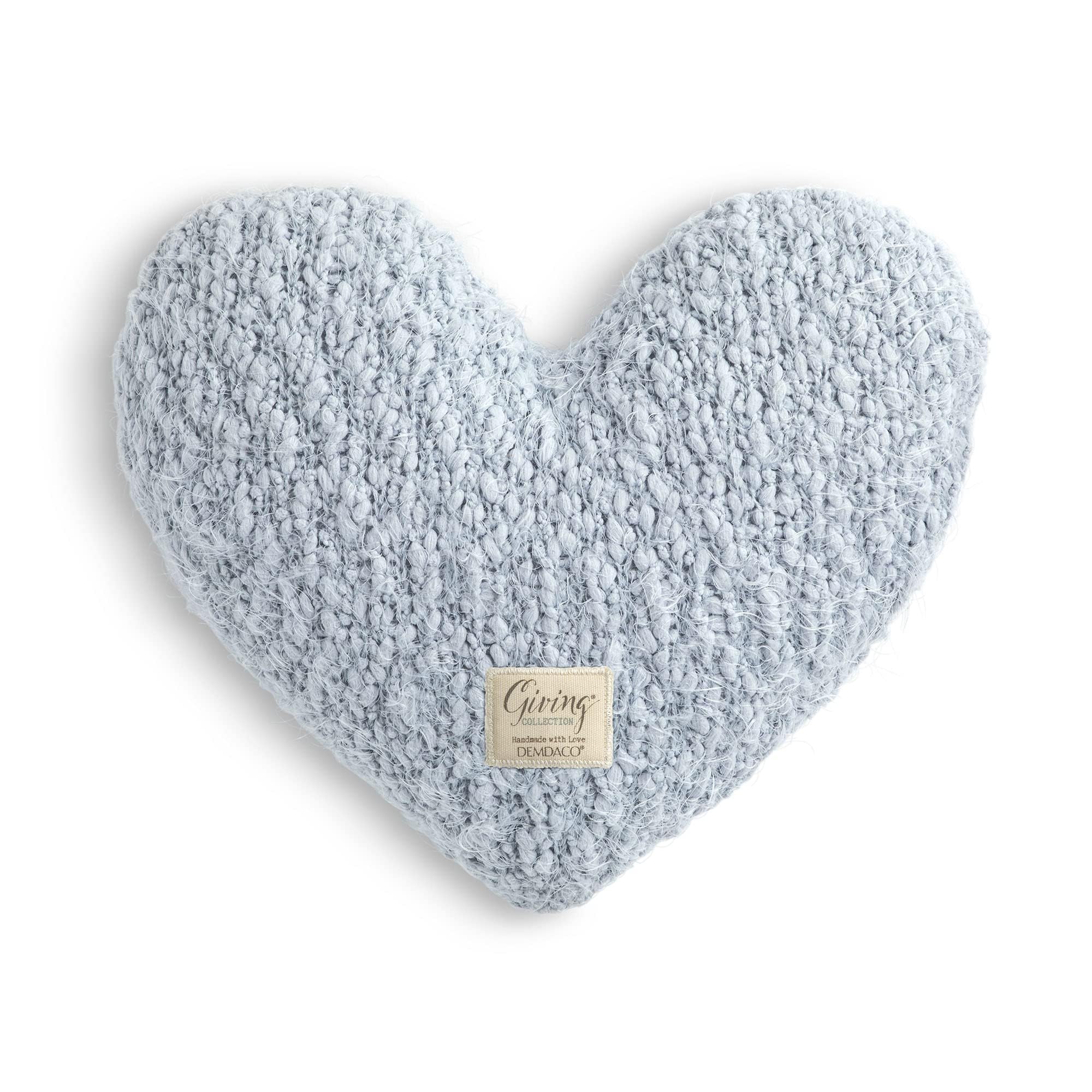 DEMDACO Giving Soft Blue Weighted Heart Pillow offers comforting hug-like support for restful moments.