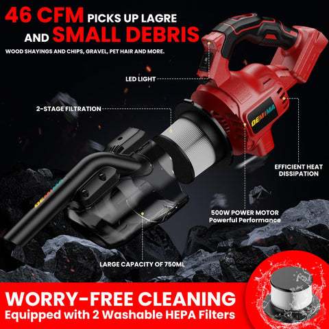 DEMIMA floor nozzle powers through carpets and hard floors with strong suction