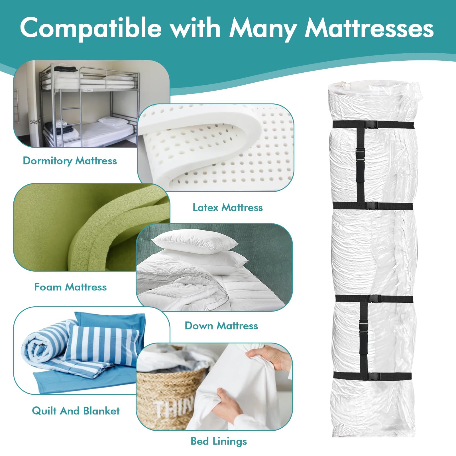 Demine transparent design helps identify your twin XL mattress quickly.