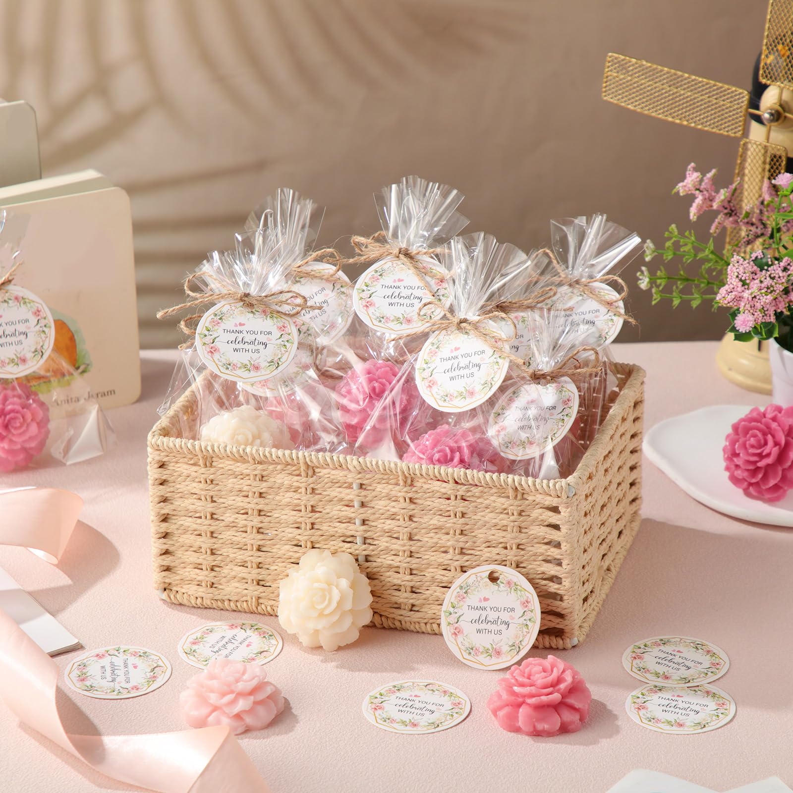Demissle pink soap for holiday gifting and bridal showers.