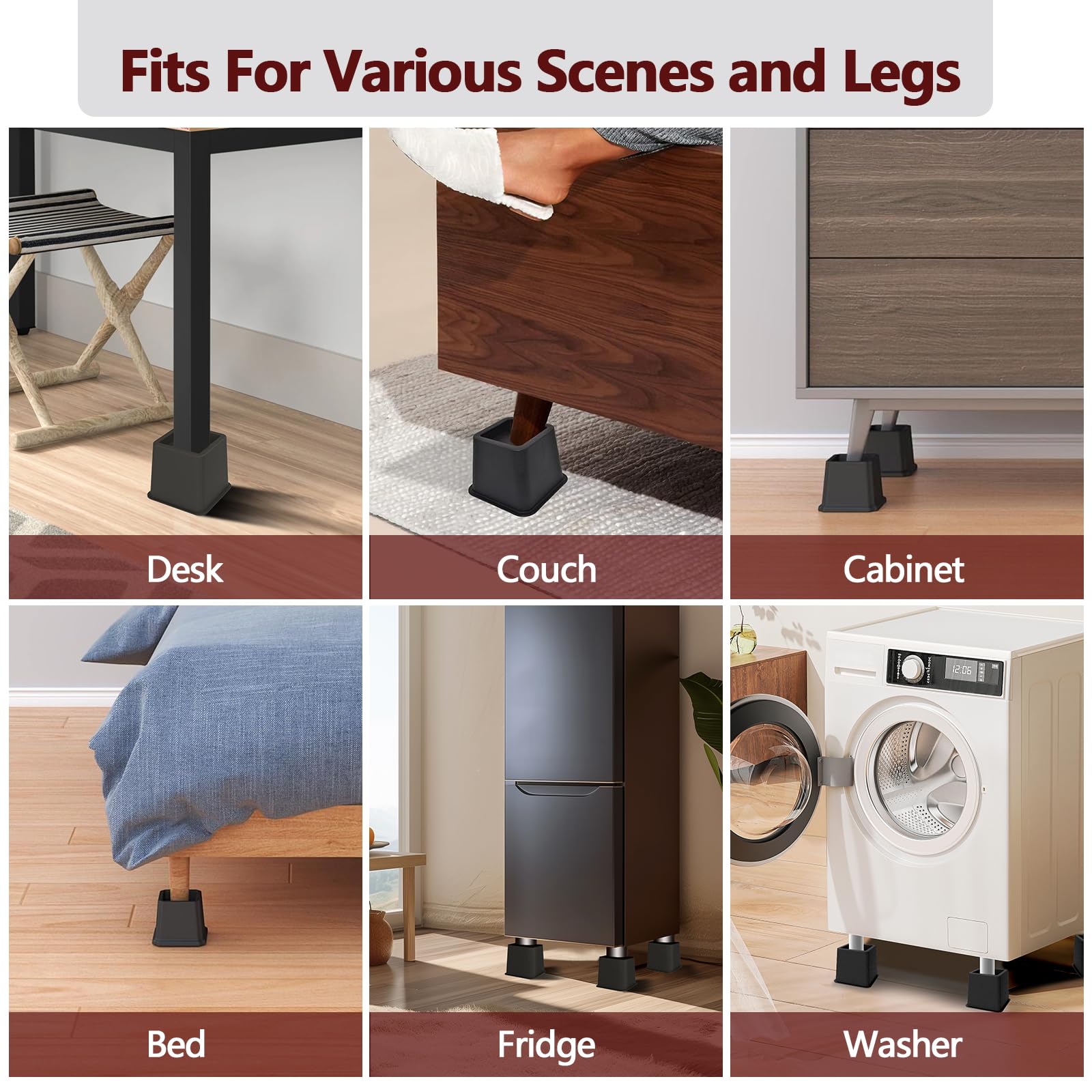 Demiwise supports up to 1,300 pounds for heavy furniture