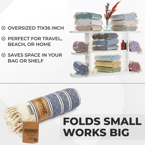 DEMMEX stone-white towel adds a clean, spa-like touch to home routines.