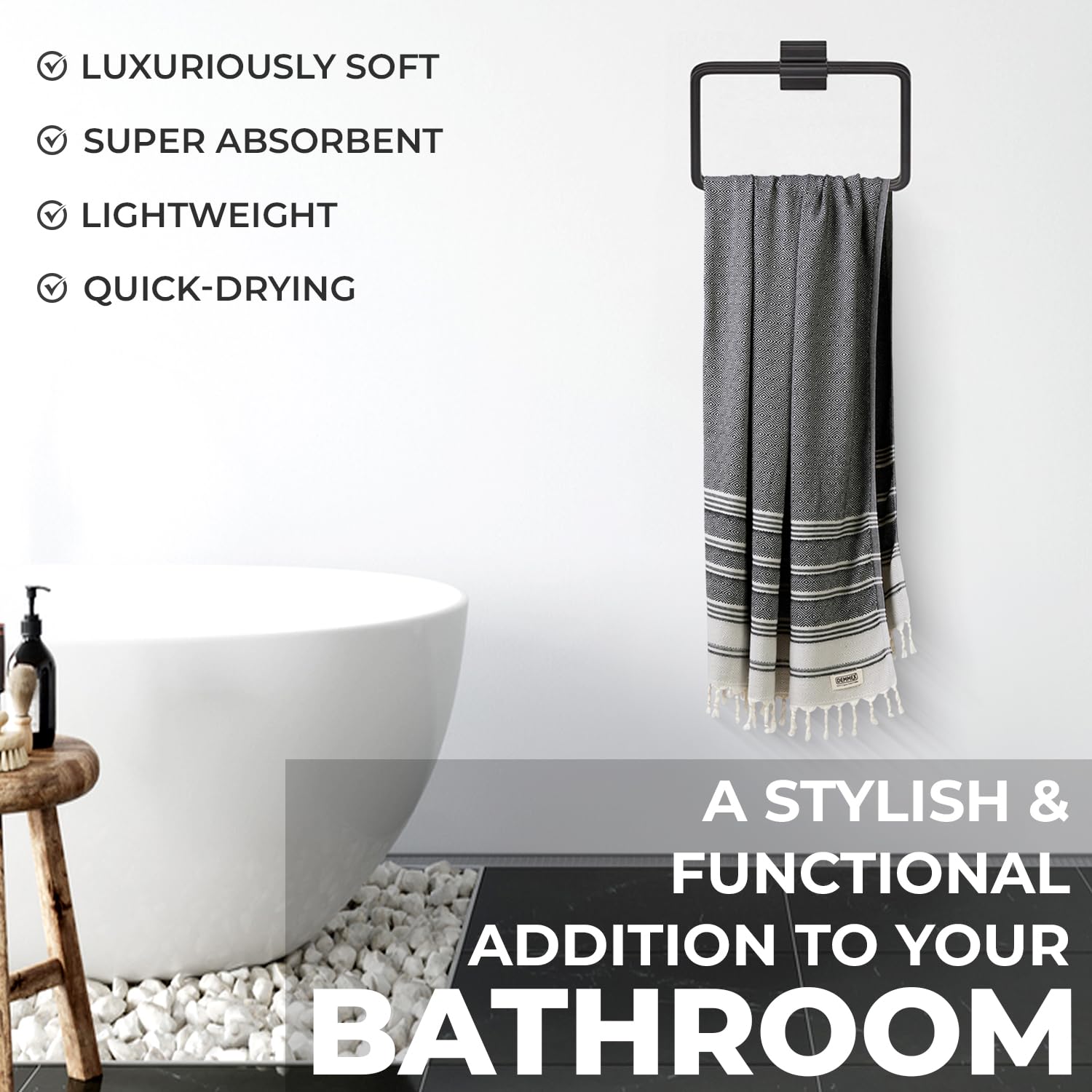 DEMMEX prewashed towel becomes softer and more absorbent with every wash.