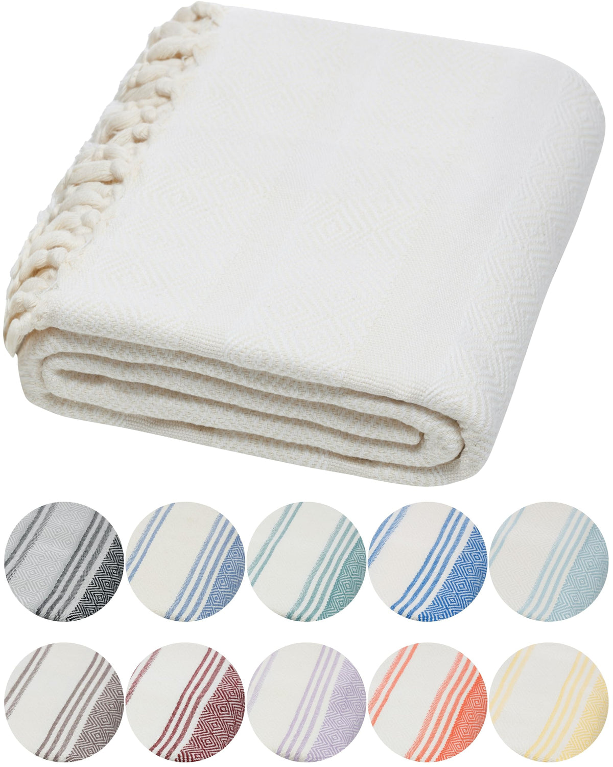 DEMMEX Organic Diamond Turkish Towel in ultra-soft finish for luxurious post-shower comfort.