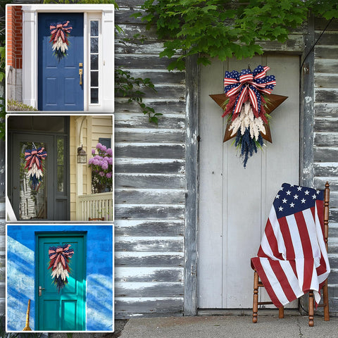Demonwer patriotic gift wreath makes a memorable housewarming or celebration.