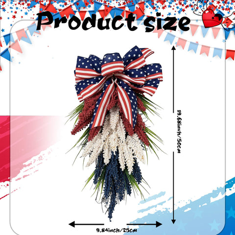Demonwer red white blue rice spikes detail adds festive color and texture.