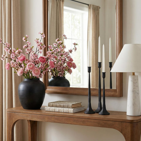 Small, medium, and large holders fit 7/8 inch taper candles securely