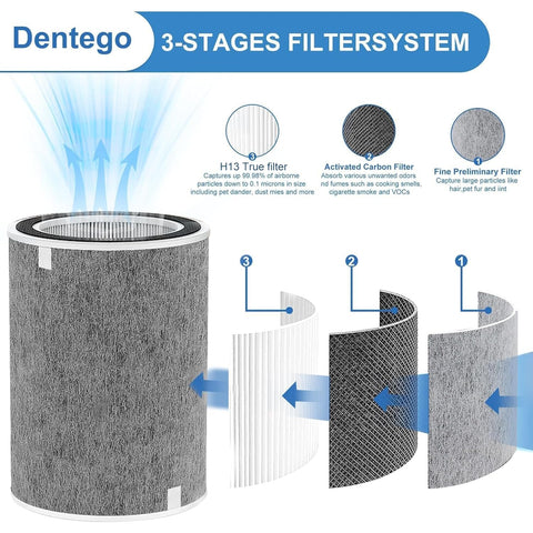 Dentego 2-pack filters ready for installation in minutes