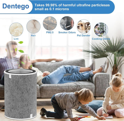 Dentego four pre-filter cotton pieces included for longer purifier life