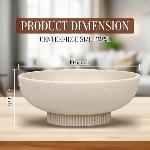 Beige Deobath decorative bowl on entryway table for small items