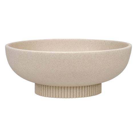 Deobath resin pedestal bowl front view ideal for fruit and keys