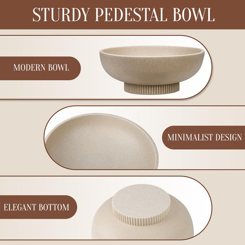Modern handcrafted Deobath bowl with ribbed finish enhances living space