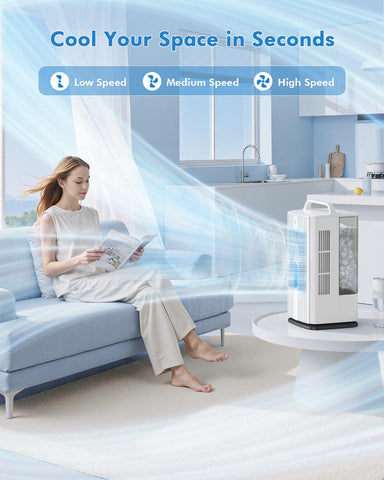 Wide 120-degree oscillation ensures even room cooling