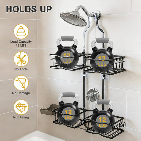 Depecal hooks for loofahs keep bath accessories organized.