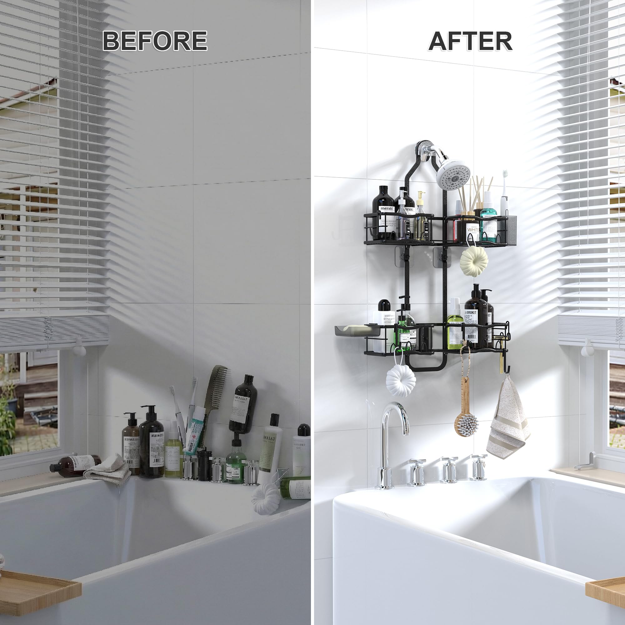 Depecal modern bathroom organizer adds sleek, practical storage.