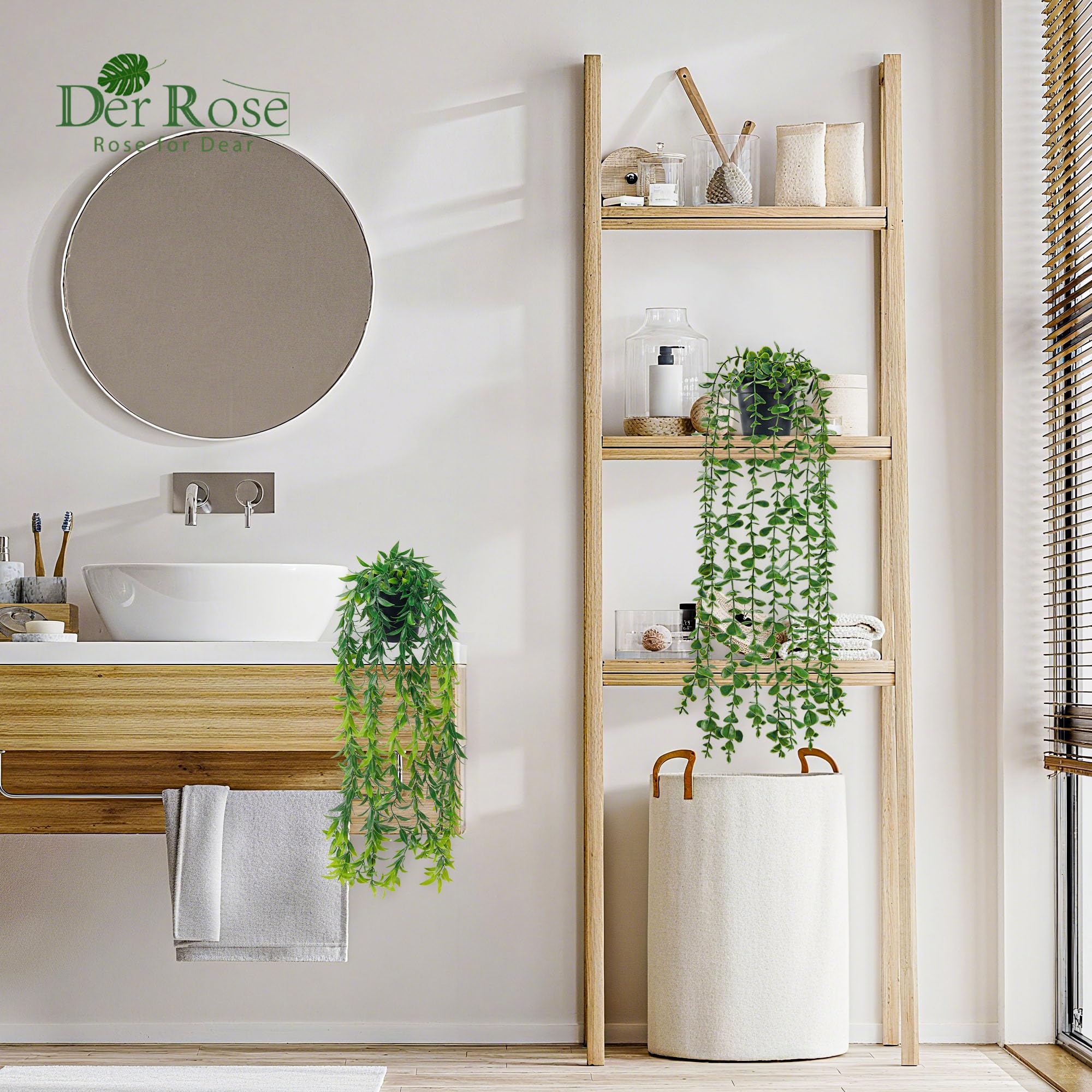 Der Rose mandala vine enhances walls with a lush, low-maintenance aesthetic.
