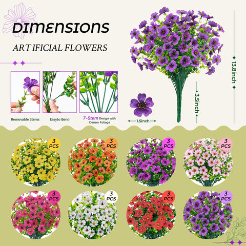 Der Rose artificial flowers with flexible stems simplify porch and garden arrangements.