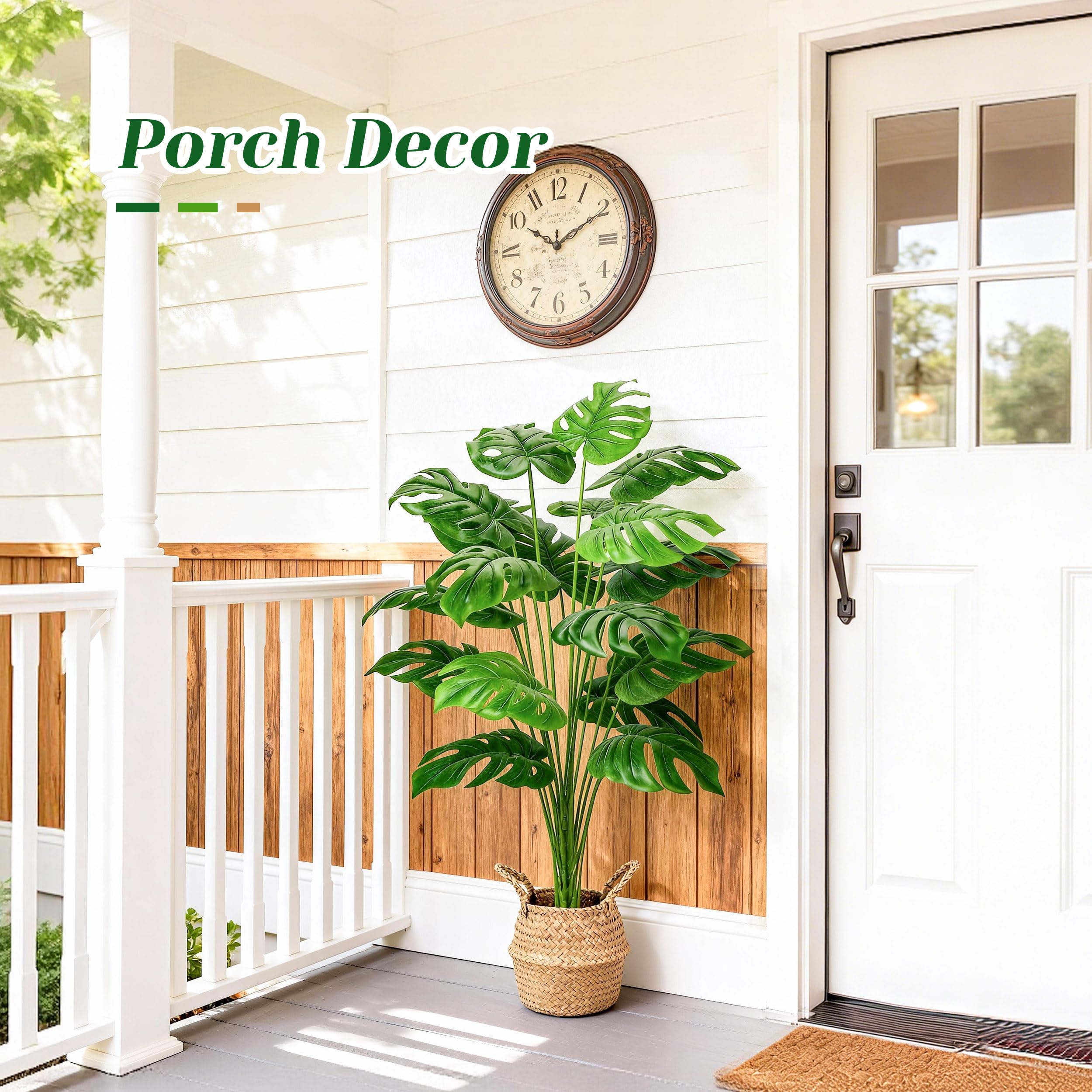 Der Rose artificial monstera leaves showcase vibrant detail without fading over time.