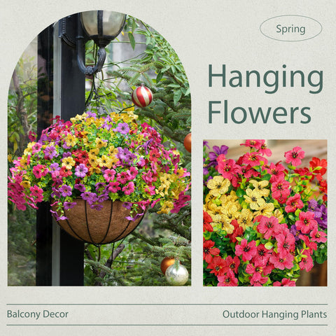 Der Rose outdoor hanging flowers stay vibrant with no maintenance