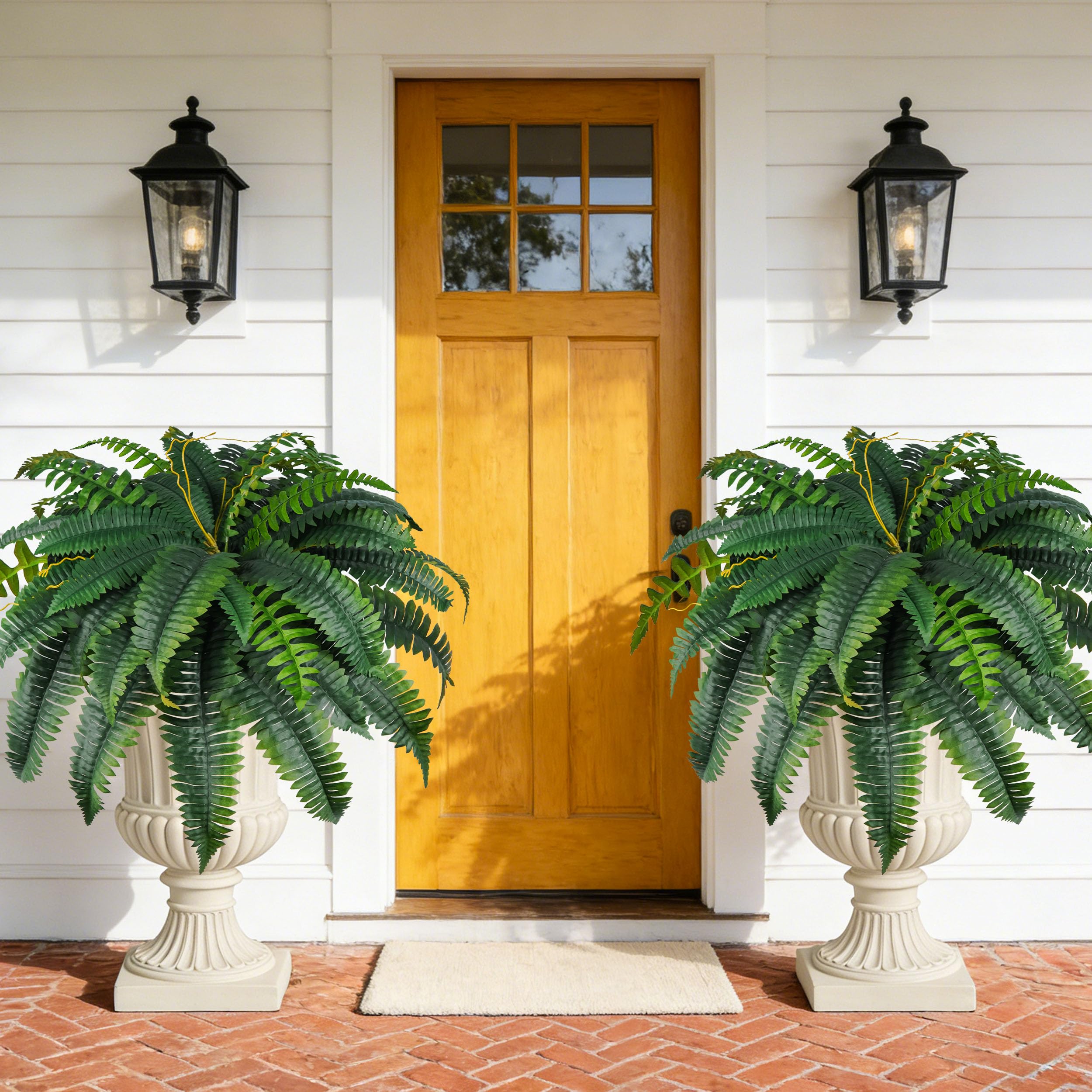 Der Rose 45-inch outdoor fern with 60 leaves for a lush porch display.