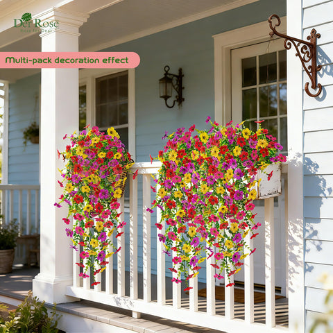 Der Rose flexible stems enable easy shaping on railing and baskets.
