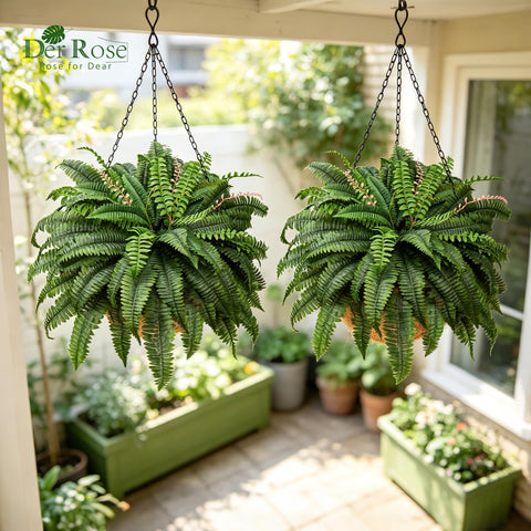 Der Rose flexible-wire fern stems let you shape and place for DIY displays