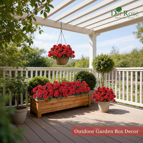 Der Rose outdoor flowers brighten porches with low upkeep.