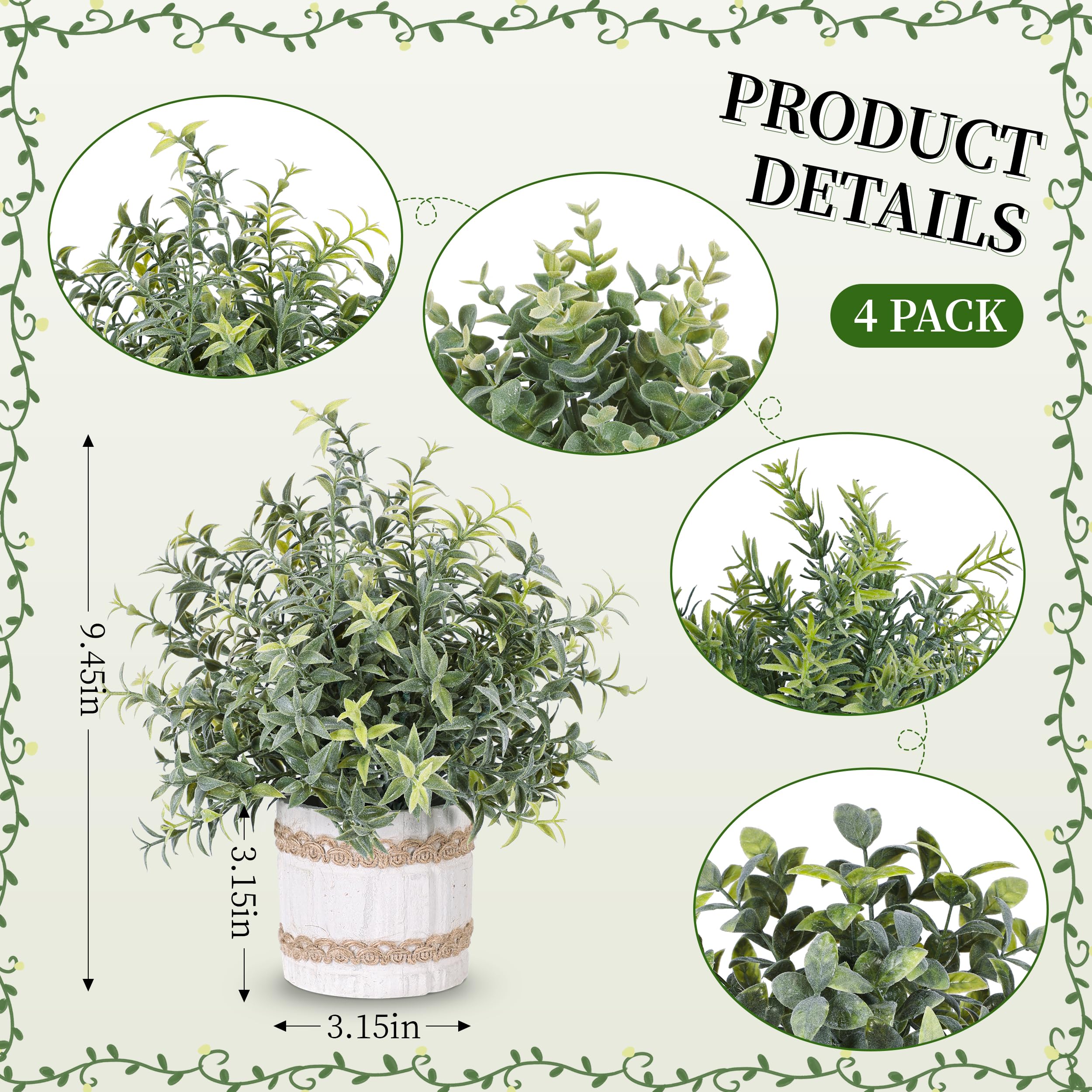 Der Rose realistic fake plants with powder-coated leaves mimic natural greenery.