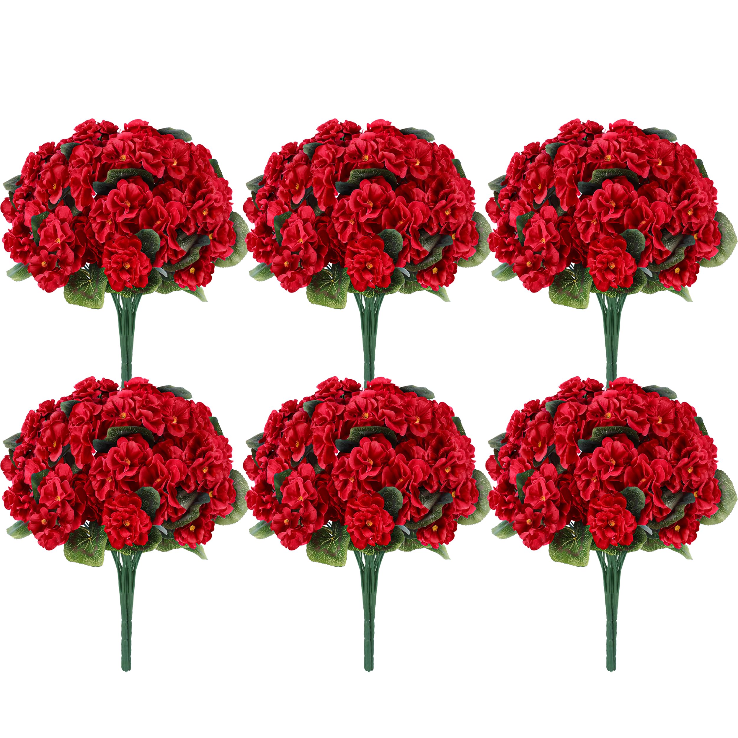 Der Rose red geraniums 12-pack with full blooms for lush window boxes.
