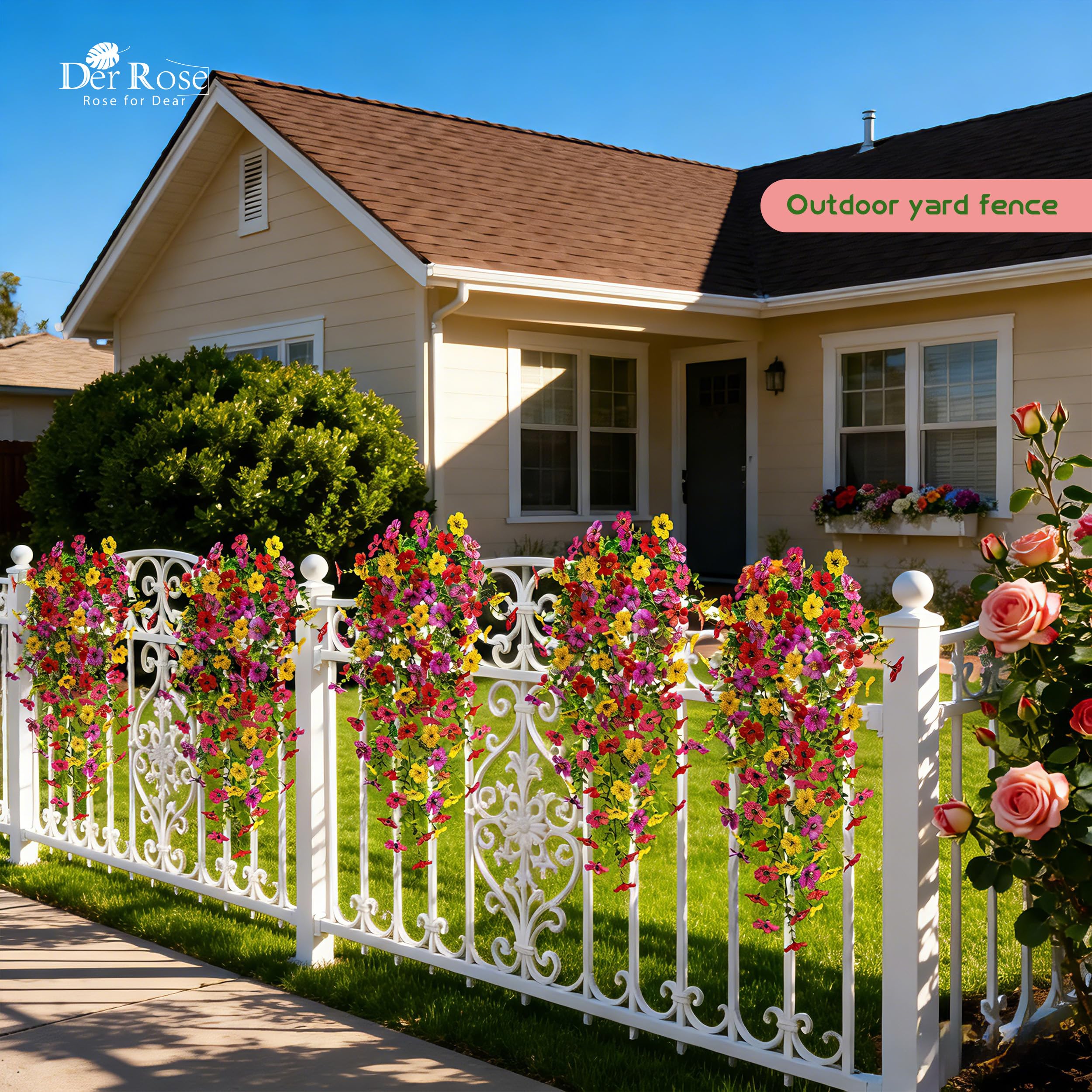 Der Rose UV-resistant outdoor flowers withstand sun for a durable display.